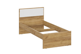 Кровать односпальная Милан, Дуб Золотой/Белый матовый, СВ Мебель (Россия)