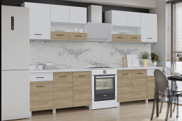 Комплект мебели для кухни Тренд 2600, Белый/Дуб золотой/антарес, Горизонт(Россия)