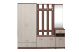 Шкаф прихожая 5Д , модульной системы Машенька 2, Шимо светлый, Стендмебель (Россия)