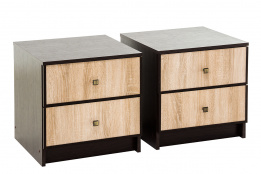 Тумба прикроватная 2Я как часть комплекта Фантазия, Дуб Самоа, MEBEL SERVICE (Украина)