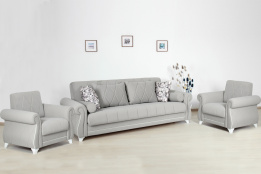 Комплект мягкой мебели Роуз, Светло-Серый, Нижегородмебель и К(Россия)