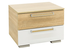 Тумба прикроватная 2Я как часть комплекта Лагуна 2, Белый Глянец, СВ Мебель (Россия)