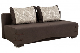 Диван прямой раскладной Пекин NEW, Поло шоколад/ Купон Марсель Шампань, Царицыно (Россия)