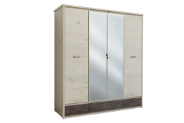 Шкаф для одежды 4Д  Бьерк, Ольха Полярная, Анрэкс (Беларусь)