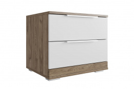 Тумба прикроватная 2Я как часть комплекта Лагуна 8, Белый Матовый, СВ Мебель (Россия)