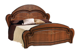 Кровать двуспальная как часть комплекта Джамиля, Шоколад, Слониммебель (Беларусь)