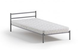 Кровать односпальная Мета с матрасодержателем, Серый, Квадрат (Россия)