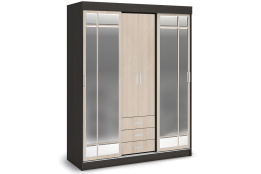 Шкаф для одежды 4Д  Лидер 1К, Дуб Линдберг, Стендмебель (Россия)