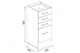 Шкаф-стол 400,4Я как часть комплекта Оля, Ольха, MEBEL SERVICE (Украина)