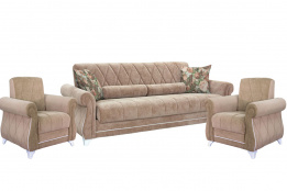 Комплект мягкой мебели Роуз, Песочный-бежевый, Нижегородмебель и К(Россия)