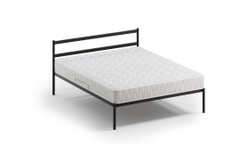 Кровать двуспальная Мета с матрасодержателем, Чёрный, Квадрат (Россия)