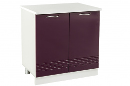 Шкаф-стол 800, 2Д  как часть комплекта Волна, Баклажан, СВ Мебель (Россия)