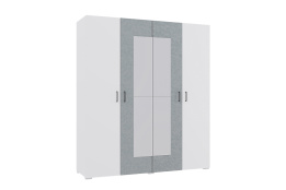 Шкаф для одежды 4Д  Нова, Белый/Бетон, Горизонт (Россия)