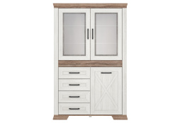 Шкаф витрина 3Д  Марсель, Ясень Снежный, БРВ Брест (Беларусь)