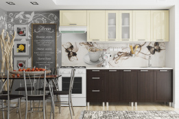 Комплект мебели для кухни Геометрия 2400, Ваниль/Венге, СВ Мебель(Россия)