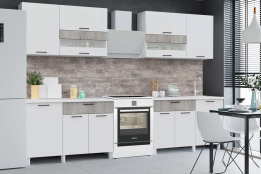 Комплект мебели для кухни Тренд 2400, Белый эмалит/Бетон лайт/антарес, Горизонт(Россия)