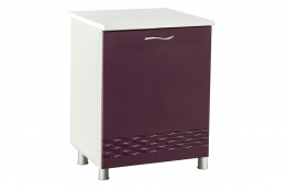 Шкаф-стол 600, 1Д  как часть комплекта Волна, Баклажан, СВ Мебель (Россия)