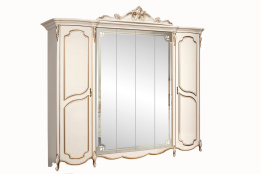 Шкаф для одежды 6Д  как часть комплекта Лорена, Крем, Слониммебель (Беларусь)