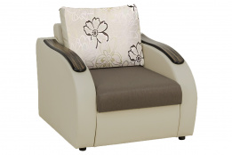 Кресло традиционное раскладной Гауди, Зебрано/Поло альмонд/Люкса Беж/Легенда 4 беж, Царицыно (Россия)