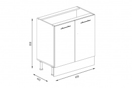 Шкаф-стол 600, 2Д  как часть комплекта Кристалл, Шоколад, Фант Мебель (Россия)