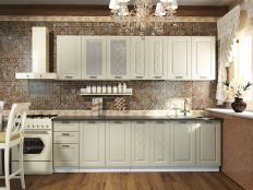 Комплект мебели для кухни Прованс 2600, Песочное дерево, Фант Мебель(Россия)