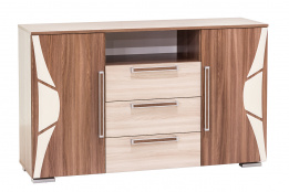 Комод 2Д 3Я как часть комплекта Лагуна 5, Ясень Шимо светлый, СВ Мебель (Россия)