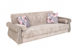 Диван прямой раскладной как часть комплекта Роуз, ТД123 Серый, Нижегородмебель и К (Россия)