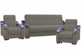 Комплект мягкой мебели Рио 4, Коричневый, Мебельный Формат(Россия)