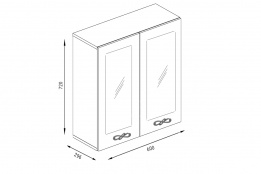 Шкаф кухонный 600, 2Д  как часть комплекта Прованс, Песочное дерево, Фант Мебель (Россия)