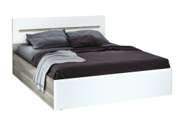 Кровать двуспальная как часть комплекта Наоми, Белый Глянец, БТС (Россия)