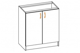 Шкаф-стол 800, 2Д  как часть комплекта Корона, Яблоня, MEBEL SERVICE (Украина)