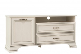 Тумба под ТВ 1Д 2Я (Tiffany RTV 1D2SN), коллекции Тиффани, Вудлайн Кремовый, Анрэкс (Беларусь)