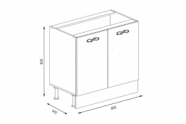 Шкаф-стол 800, 2Д  как часть комплекта Прованс, Песочное дерево, Фант Мебель (Россия)