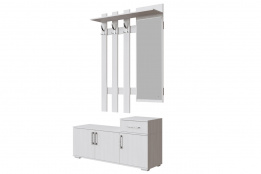 Шкаф прихожая 3Д  Прихожая 3, Ясень Анкор светлый, СВ Мебель (Россия)