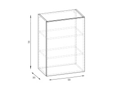 Шкаф кухонный 500, 1Д  как часть комплекта Грета NEW, Сонома, MEBEL SERVICE (Украина)
