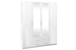 Шкаф для одежды 4Д  Квадро, Белый, Май Стар (Беларусь)