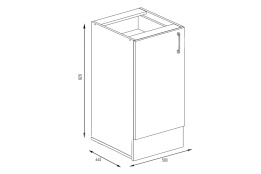 Шкаф-стол 500, 1Д  как часть комплекта Оля NEW, Ольха, MEBEL SERVICE (Украина)