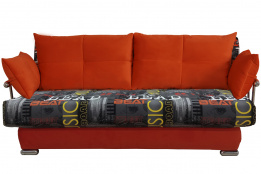 Диван прямой раскладной Челси 2, Music Grafit/Sweet 11, Артсофа (Россия)