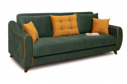 Диван прямой раскладной Френсис, ТД260 Зелёный, Нижегородмебель и К (Россия)
