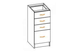 Шкаф-стол 400,4Я как часть комплекта Корона, Яблоня, MEBEL SERVICE (Украина)