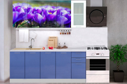 Комплект мебели для кухни Подснежник МДФ фотопечать 2000, Рисунок Светлый, Стендмебель(Россия)