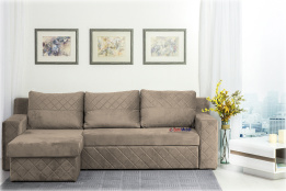 Диван угловой раскладной Малахит 2, Ника05, АСМ Классик (Россия)