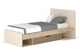 Кровать односпальная Лами, Латте/Шампань, MEBEL SERVICE (Украина)