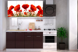 Комплект мебели для кухни Маки МДФ фотопечать 1600, Рисунок Светлый, Стендмебель(Россия)