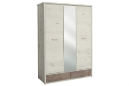 Шкаф для одежды 3Д  Бьерк, Ольха Полярная/Оникс, Анрэкс (Беларусь)