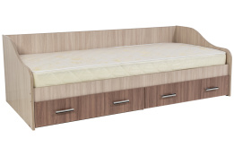 Кровать односпальная, модульной системы Город, Шимо темный Шимо темный, СВ Мебель (Россия)