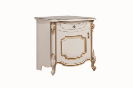 Тумба прикроватная 1Д 1Я как часть комплекта Лорена, Крем, Слониммебель (Беларусь)