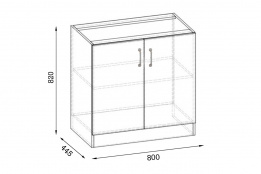 Шкаф-стол 800, 2Д  как часть комплекта Оля, Ольха, MEBEL SERVICE (Украина)