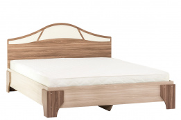 Кровать двуспальная как часть комплекта Лагуна 5, Ясень Шимо светлый, СВ Мебель (Россия)