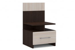 Тумба прикроватная 1Я как часть комплекта Алена, Дуб Молочный, Империал (Россия)